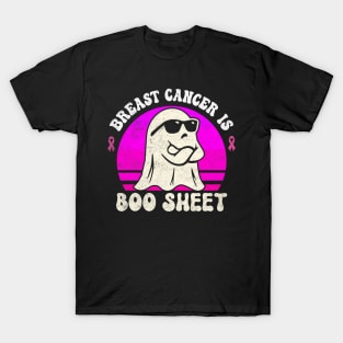 Breast Cancer Is Boo Sheet Halloween Breast Cancer awareness T-Shirt